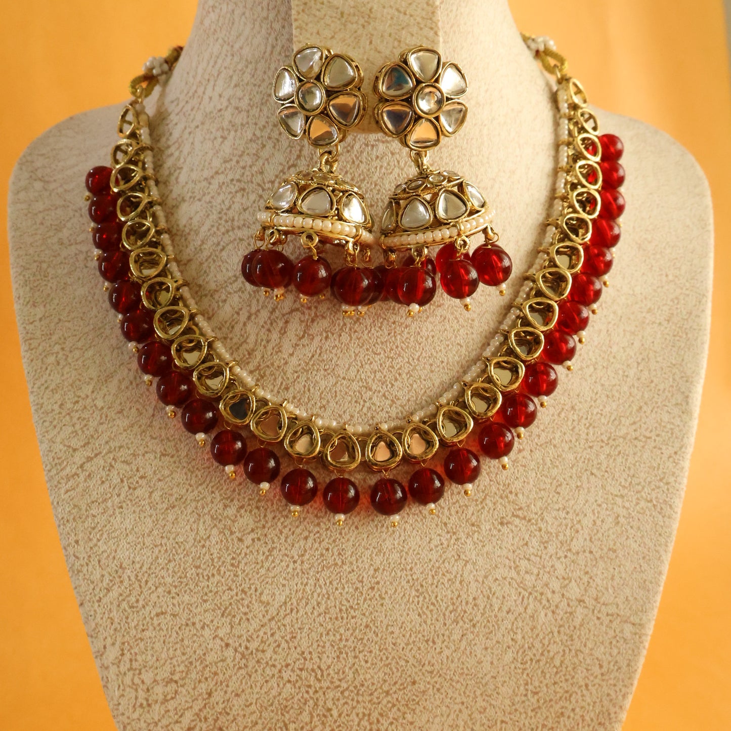 Ruby Bloom Kundan Set