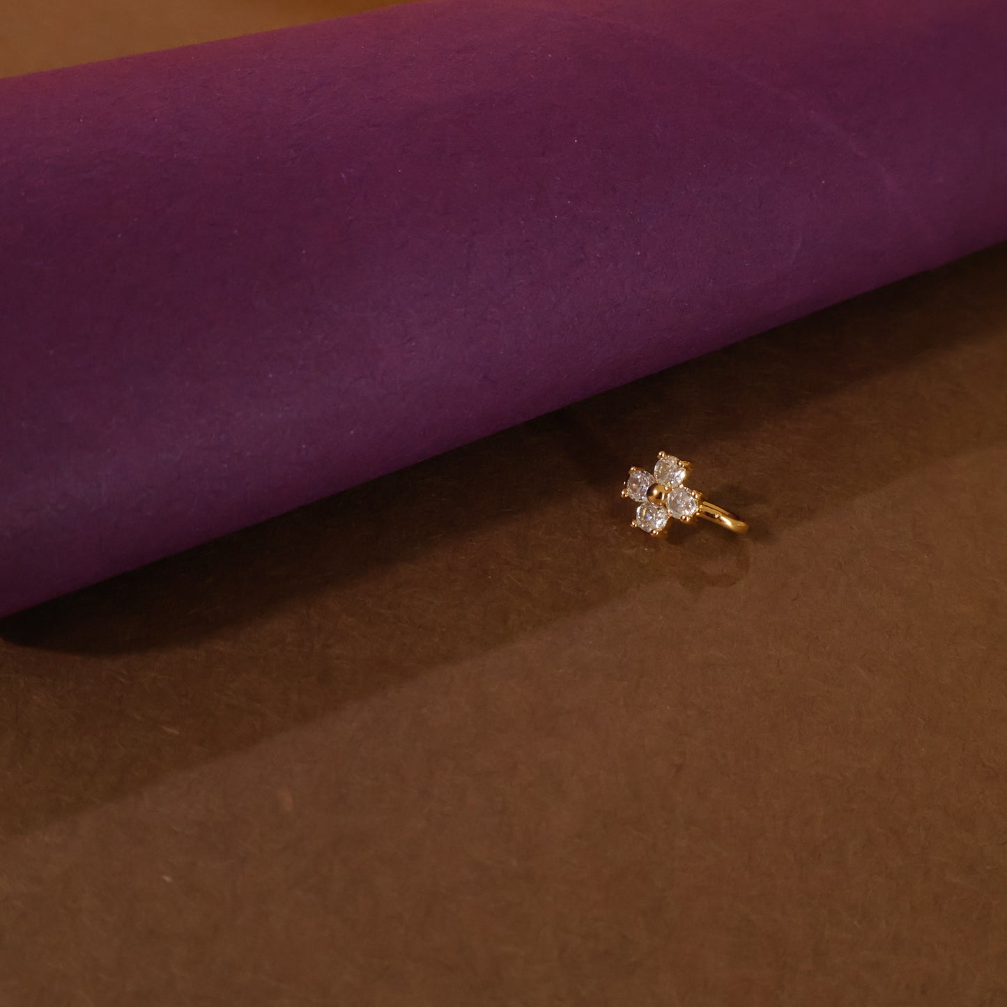 Petal Cross Nose Pin