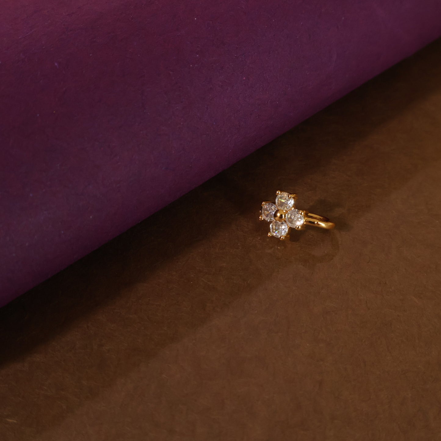 Petal Cross Nose Pin