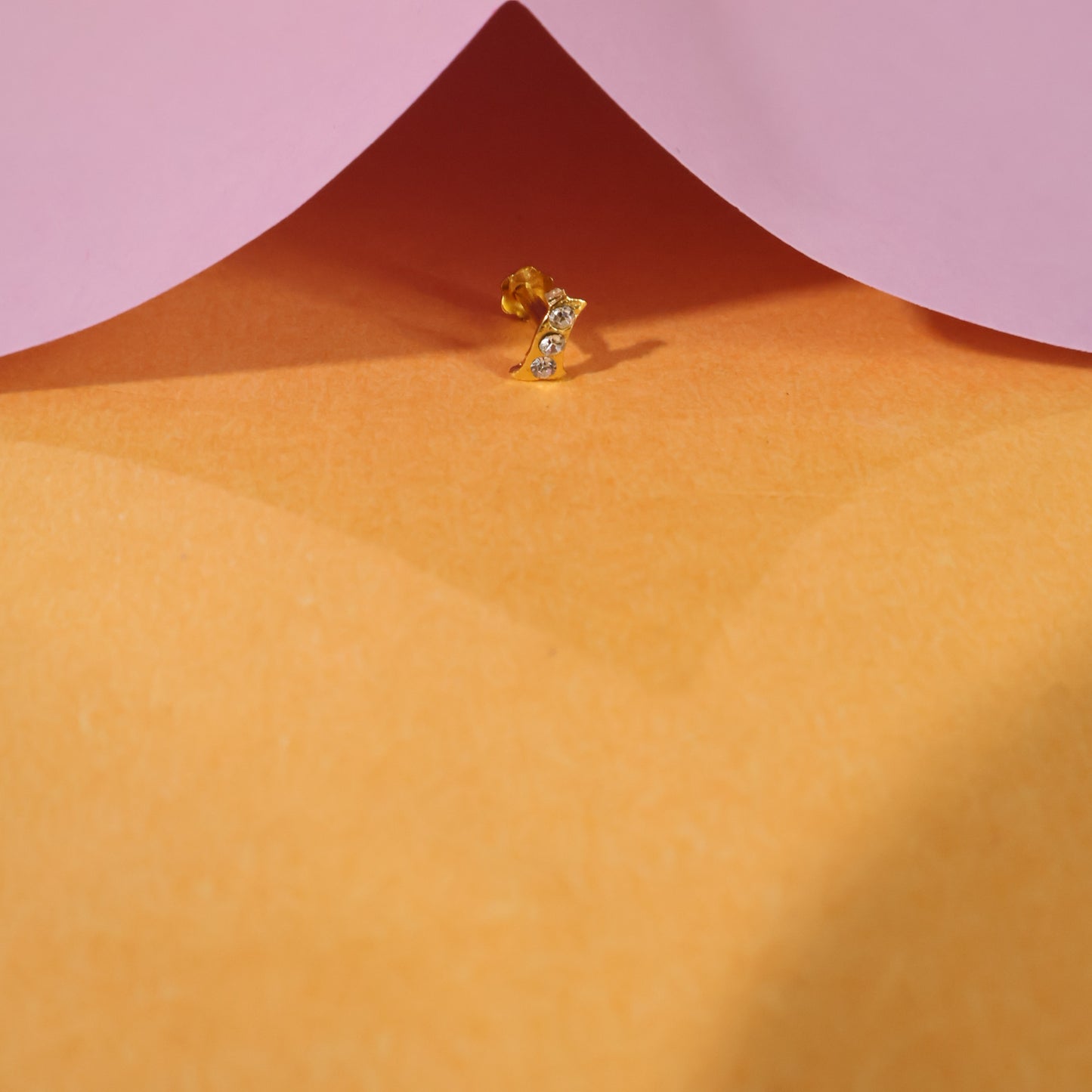 Golden Arc Nose Pins