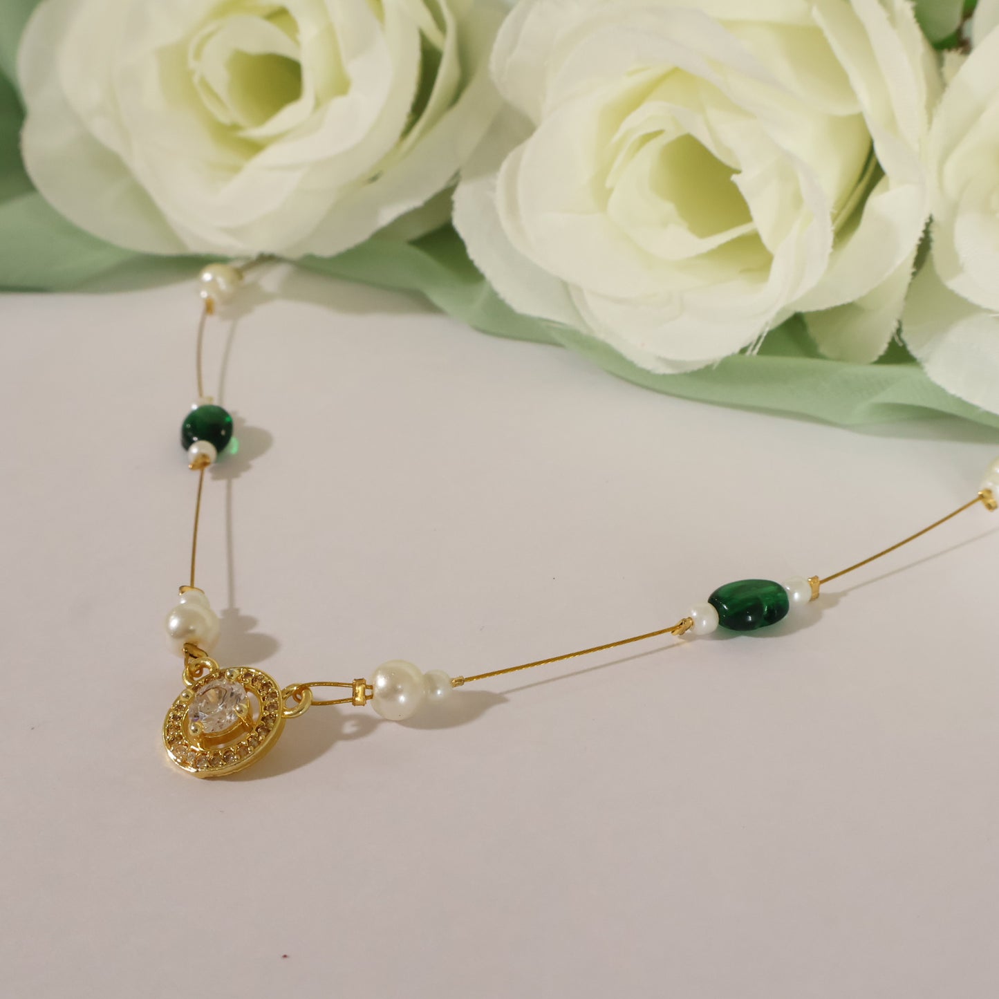 Emerald Pearl Choker