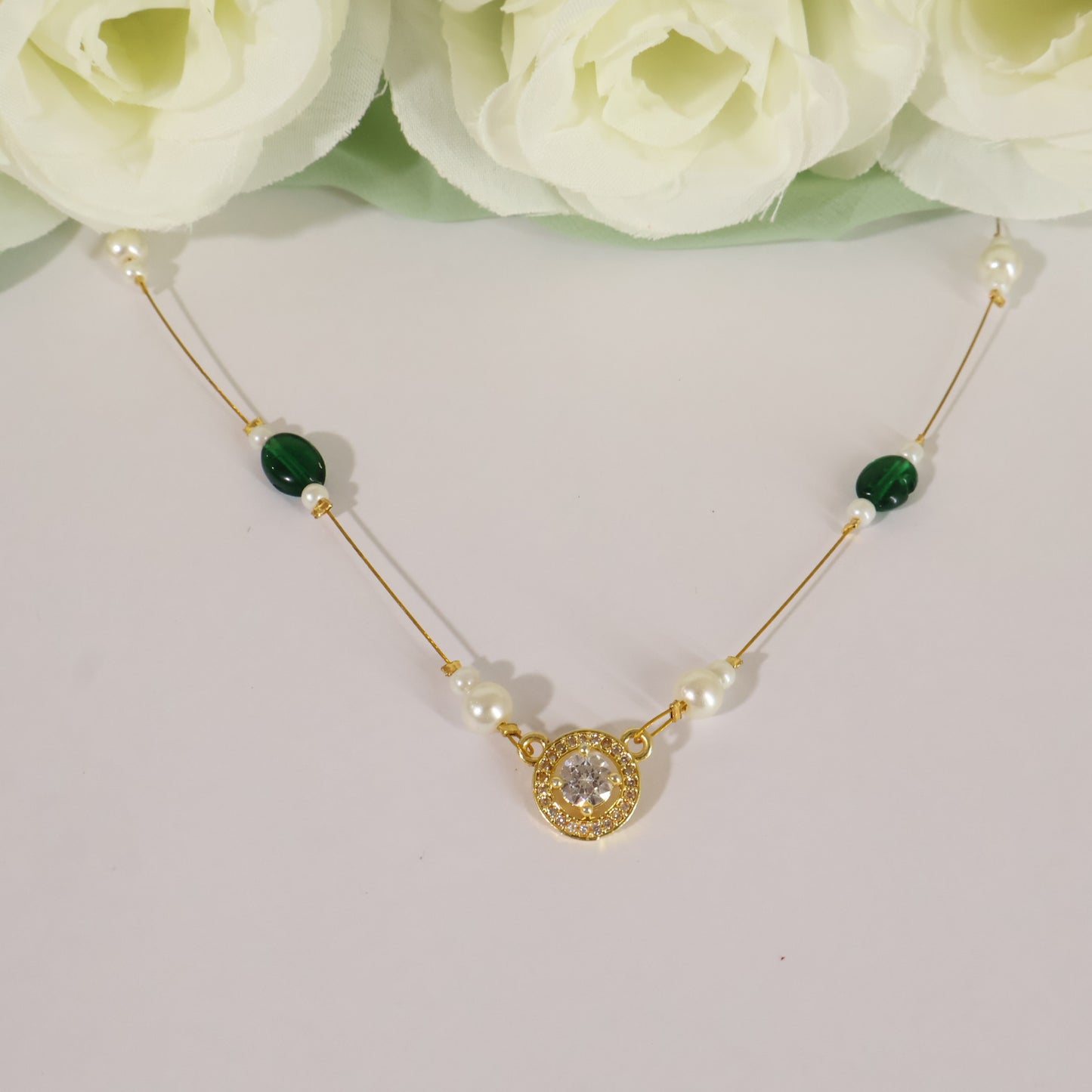 Emerald Pearl Choker