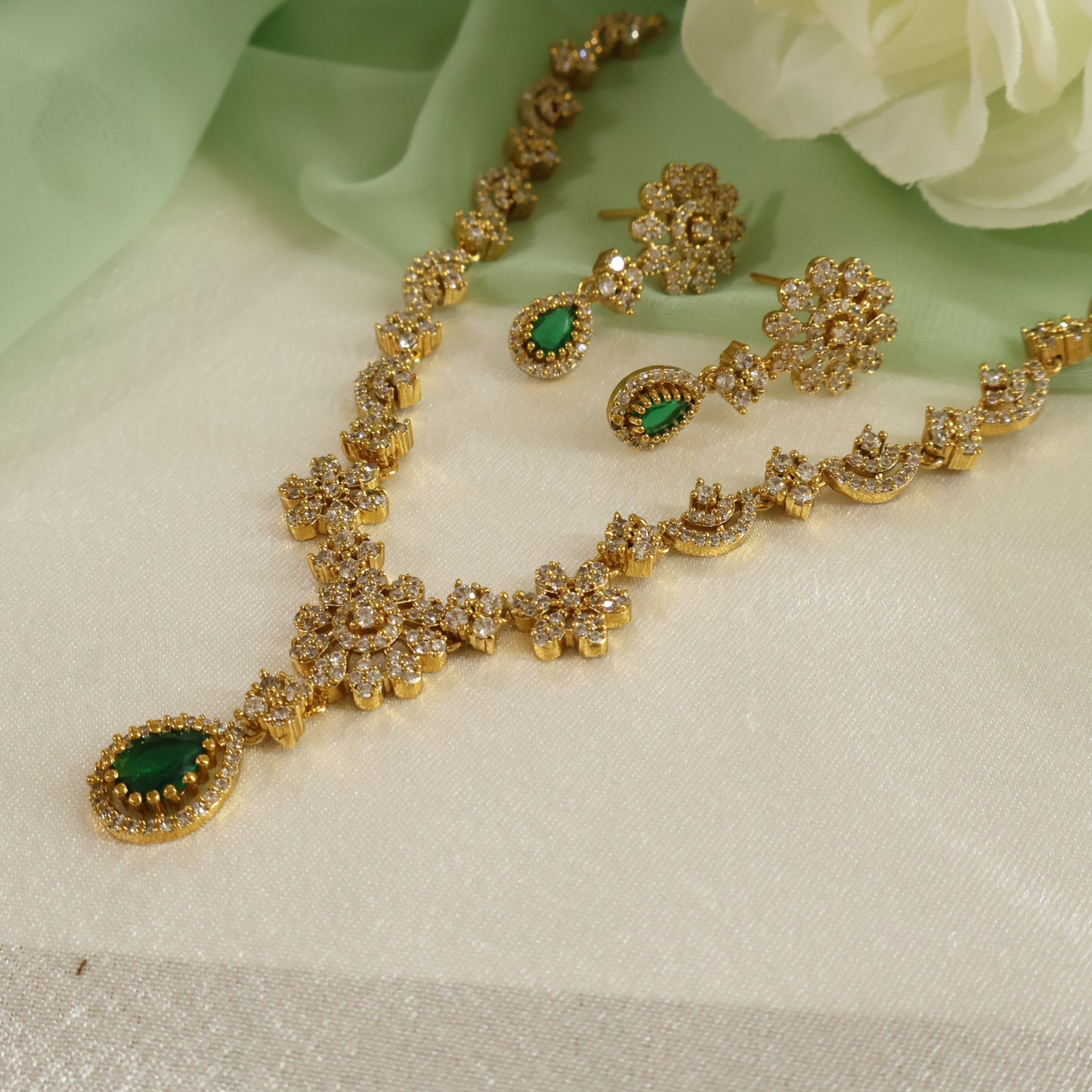 Floral Emerald Set