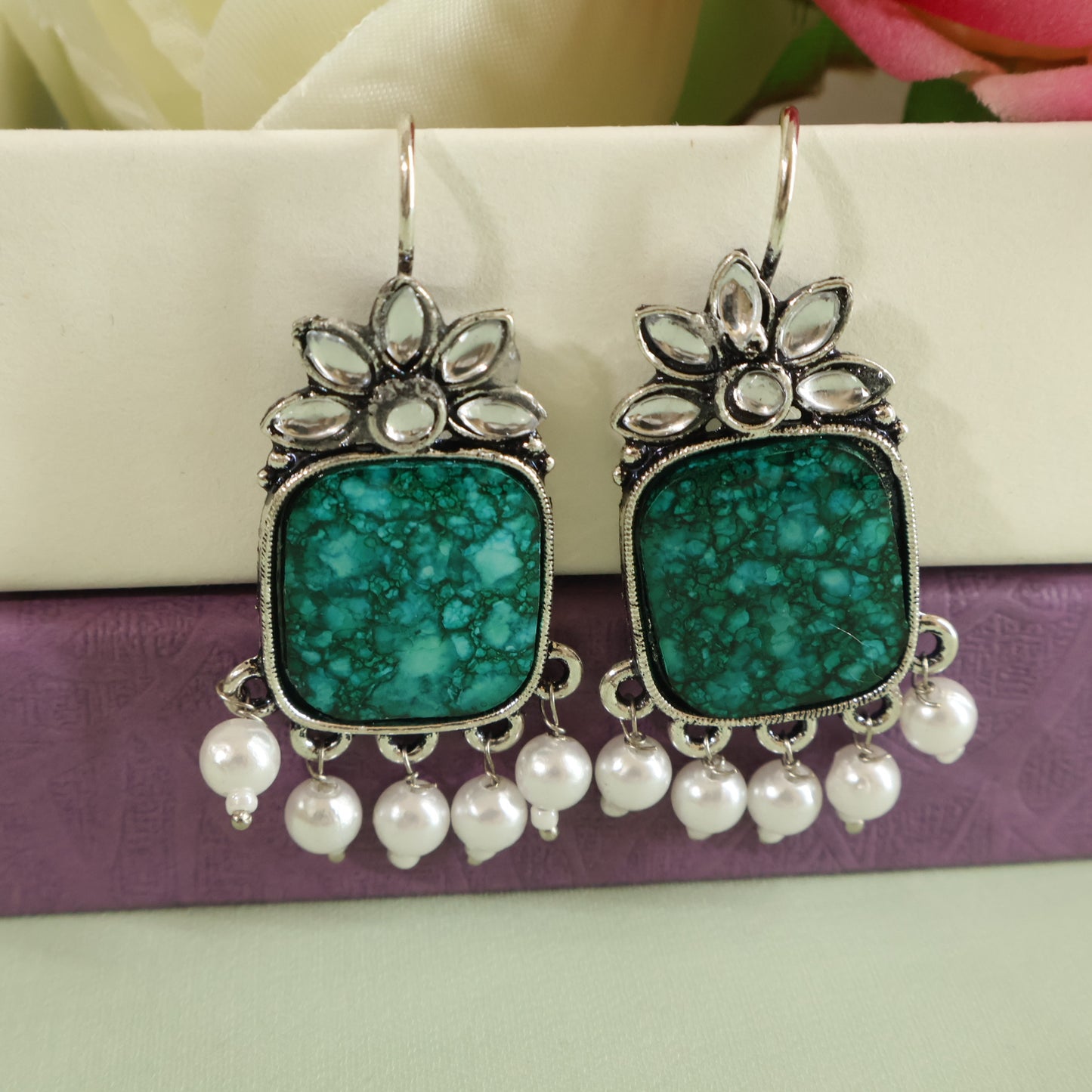 Turquoise Pearl Drops