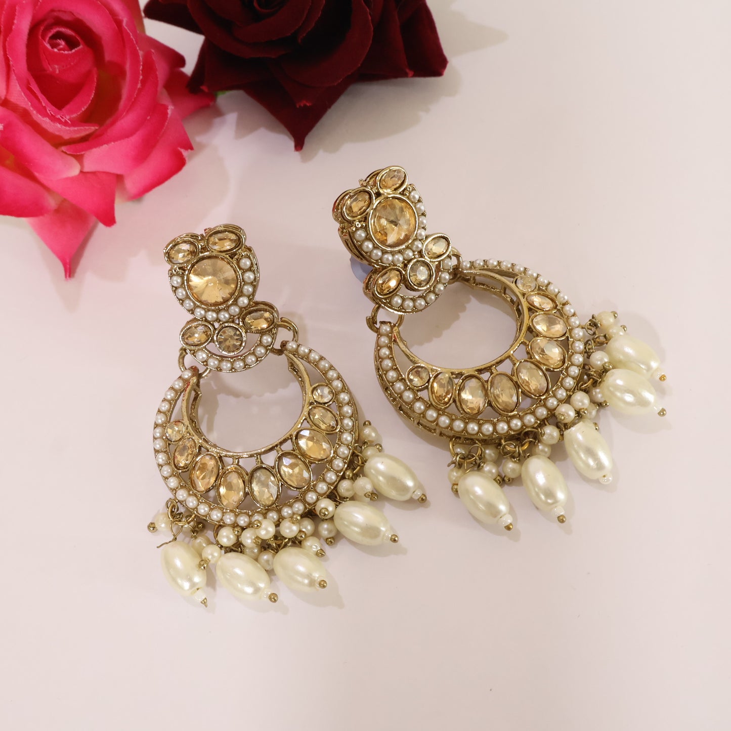 Golden Pearl Chandbalis