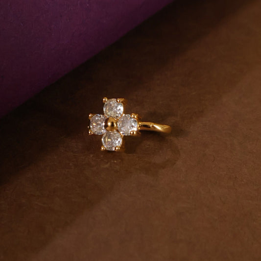 Petal Cross Nose Pin