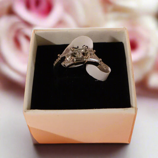 Emerald Cut Cluster Ring
