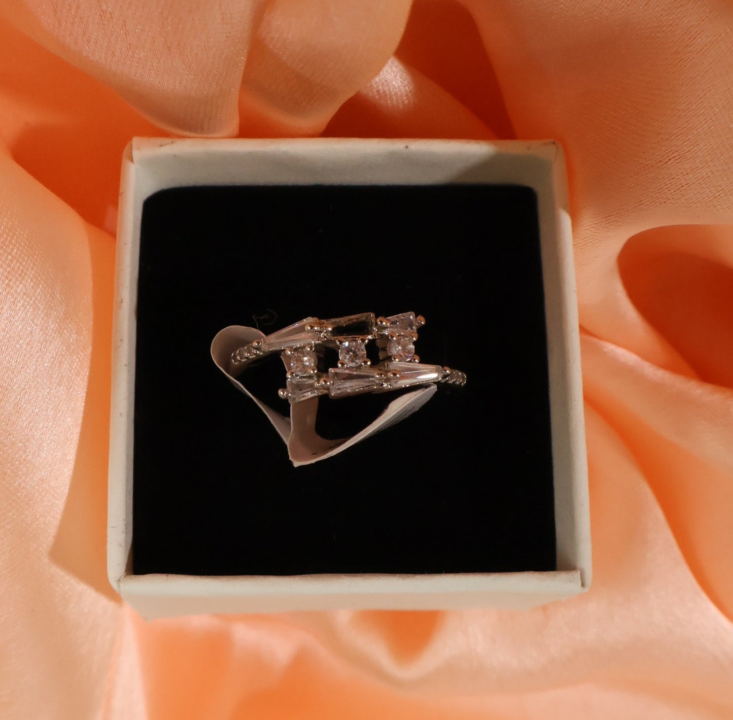 Emerald Cut Cluster Ring