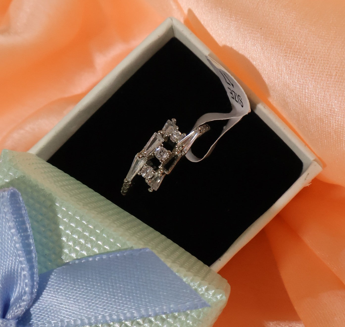 Emerald Cut Cluster Ring