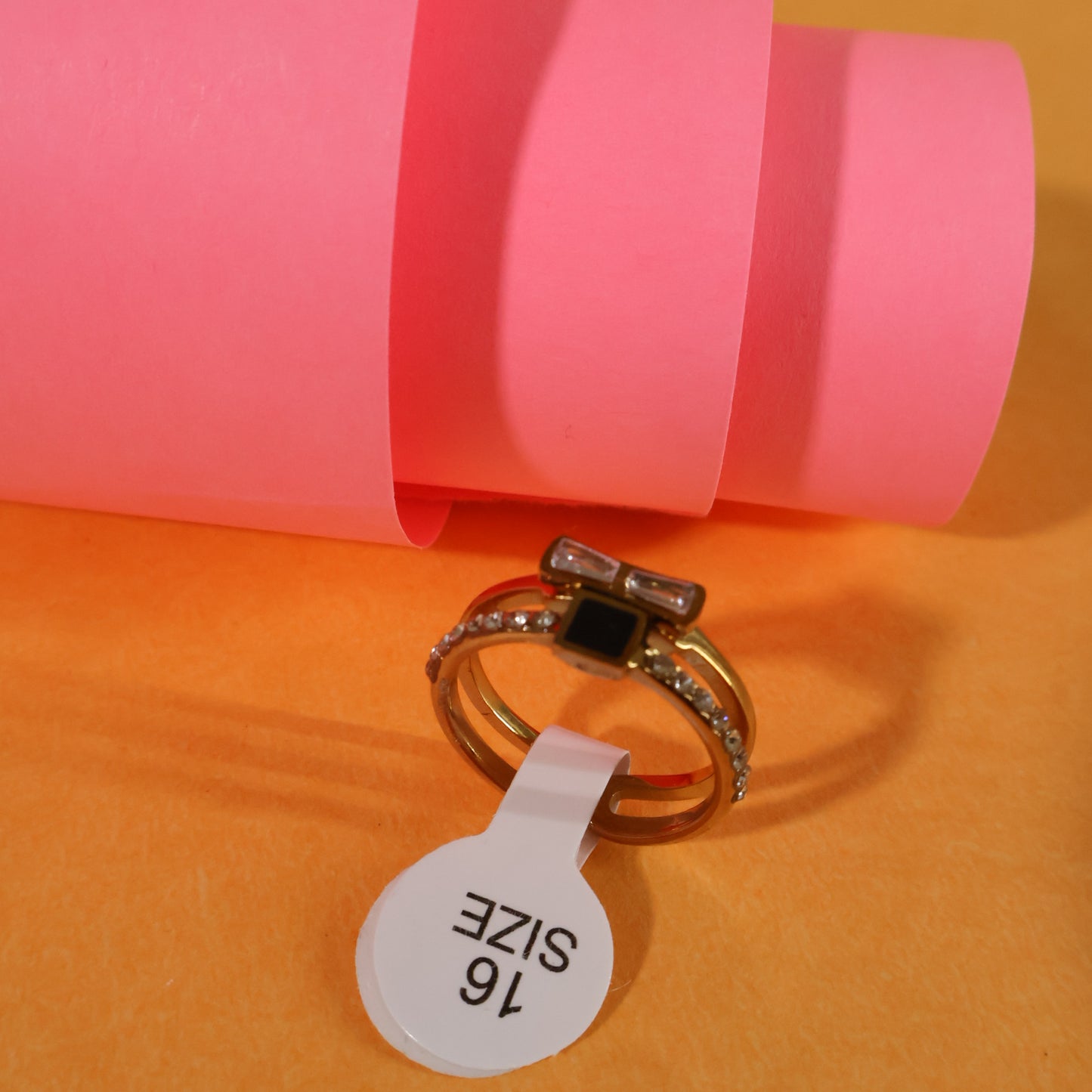 Chic Bow & Square Ring