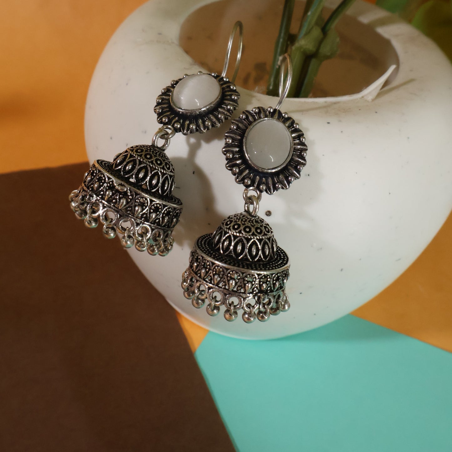 Moonstone Jhumkas