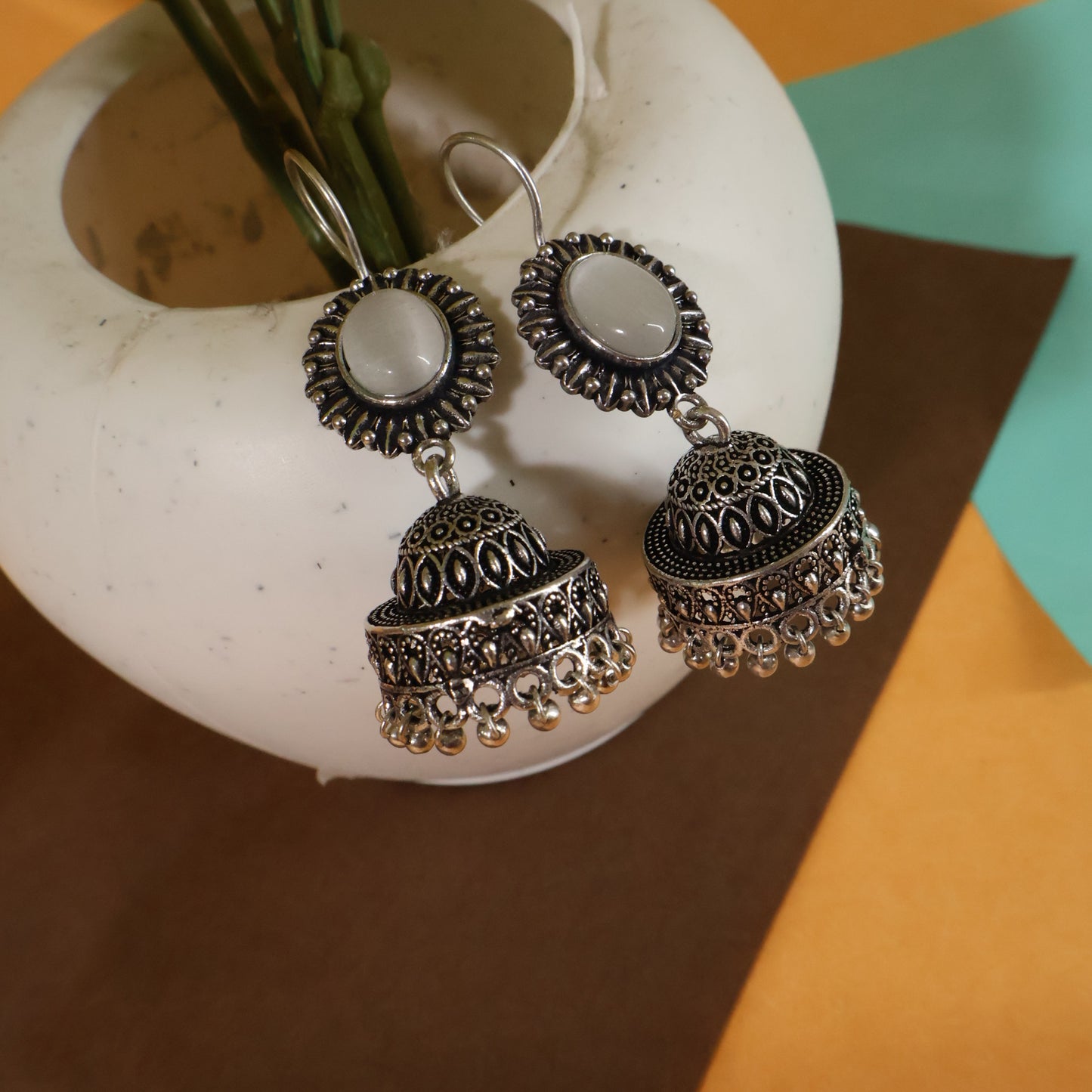 Moonstone Jhumkas