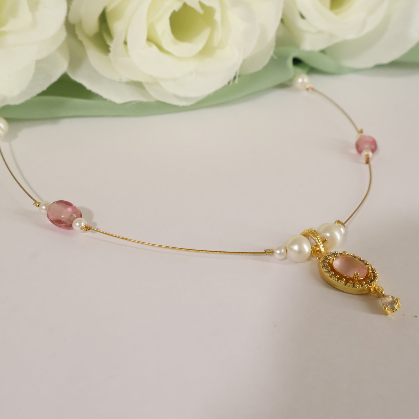 Pink Pearl Choker