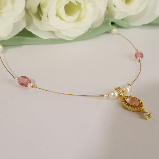 Pink Pearl Choker