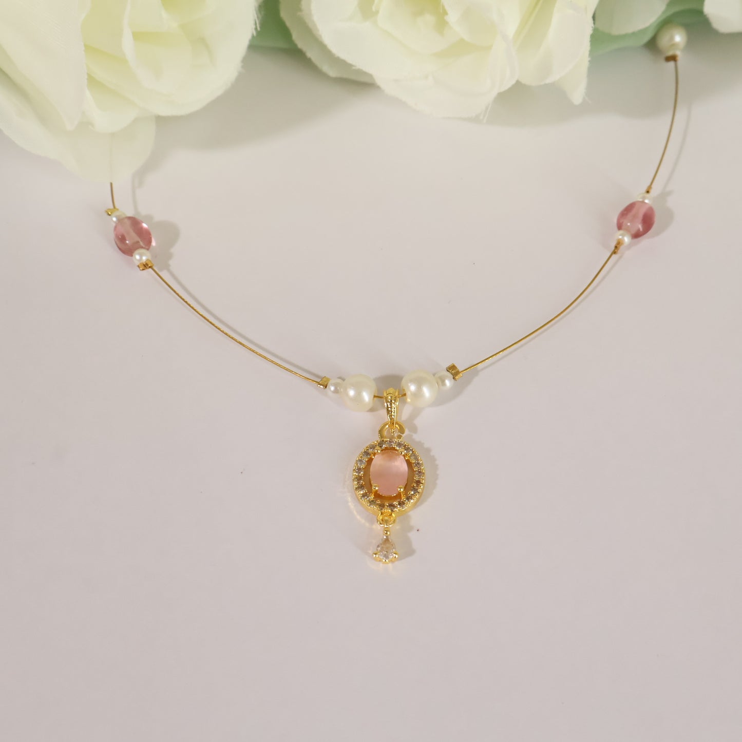 Pink Pearl Choker