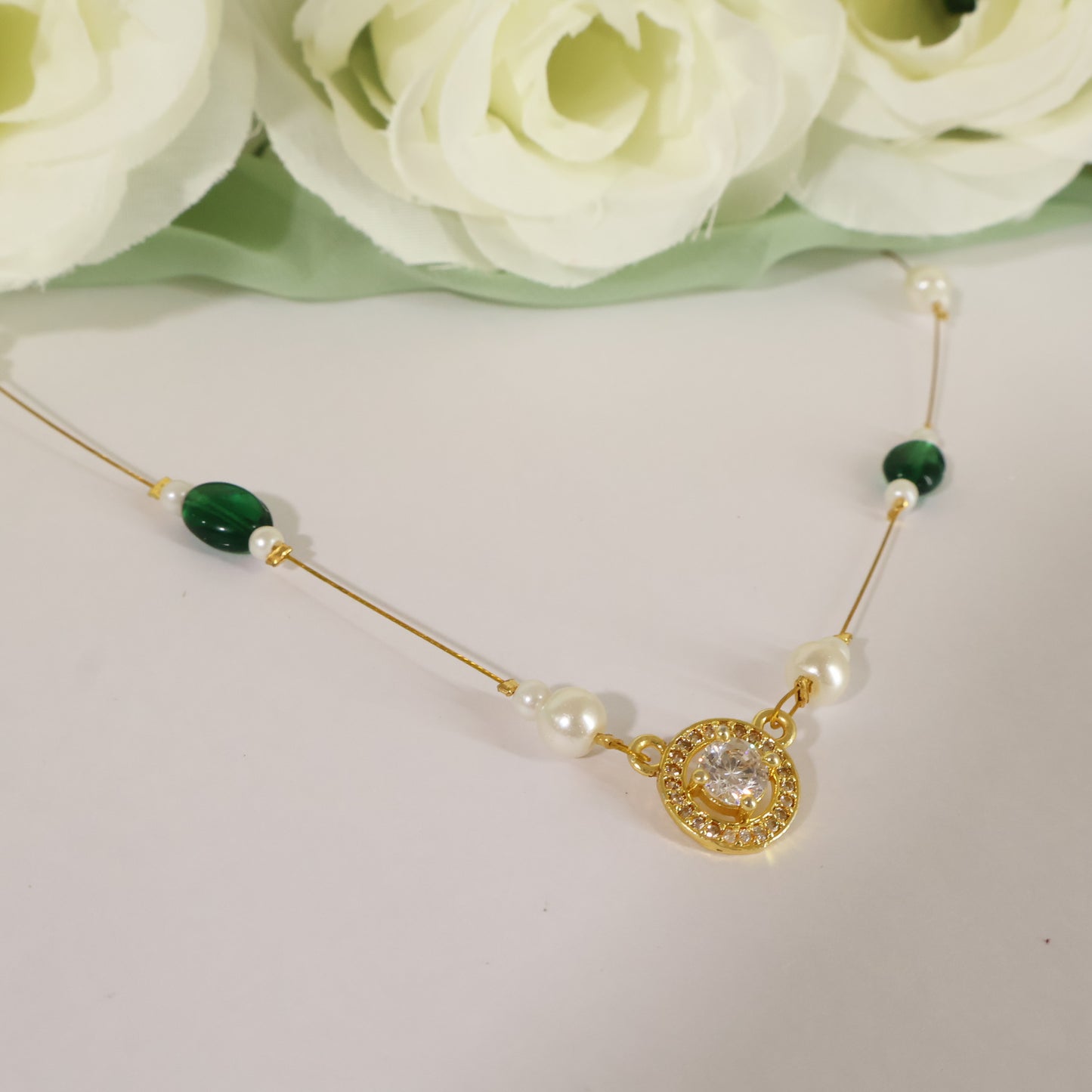 Emerald Pearl Choker