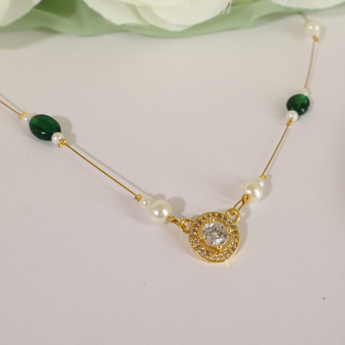 Emerald Pearl Choker