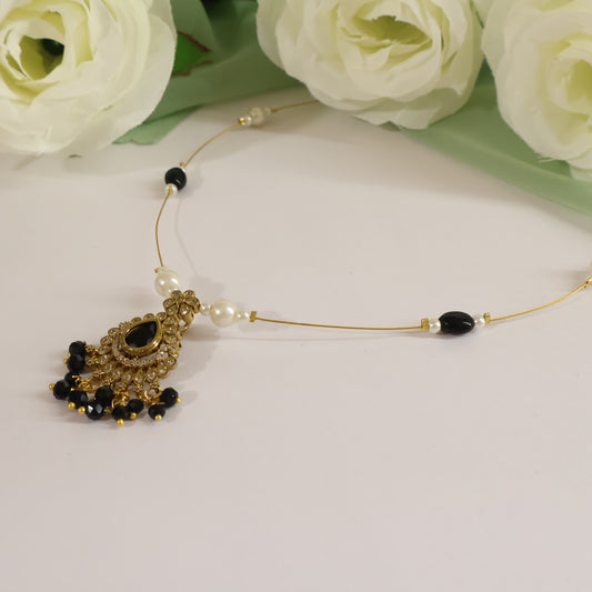 Black Bead Invisible Mala