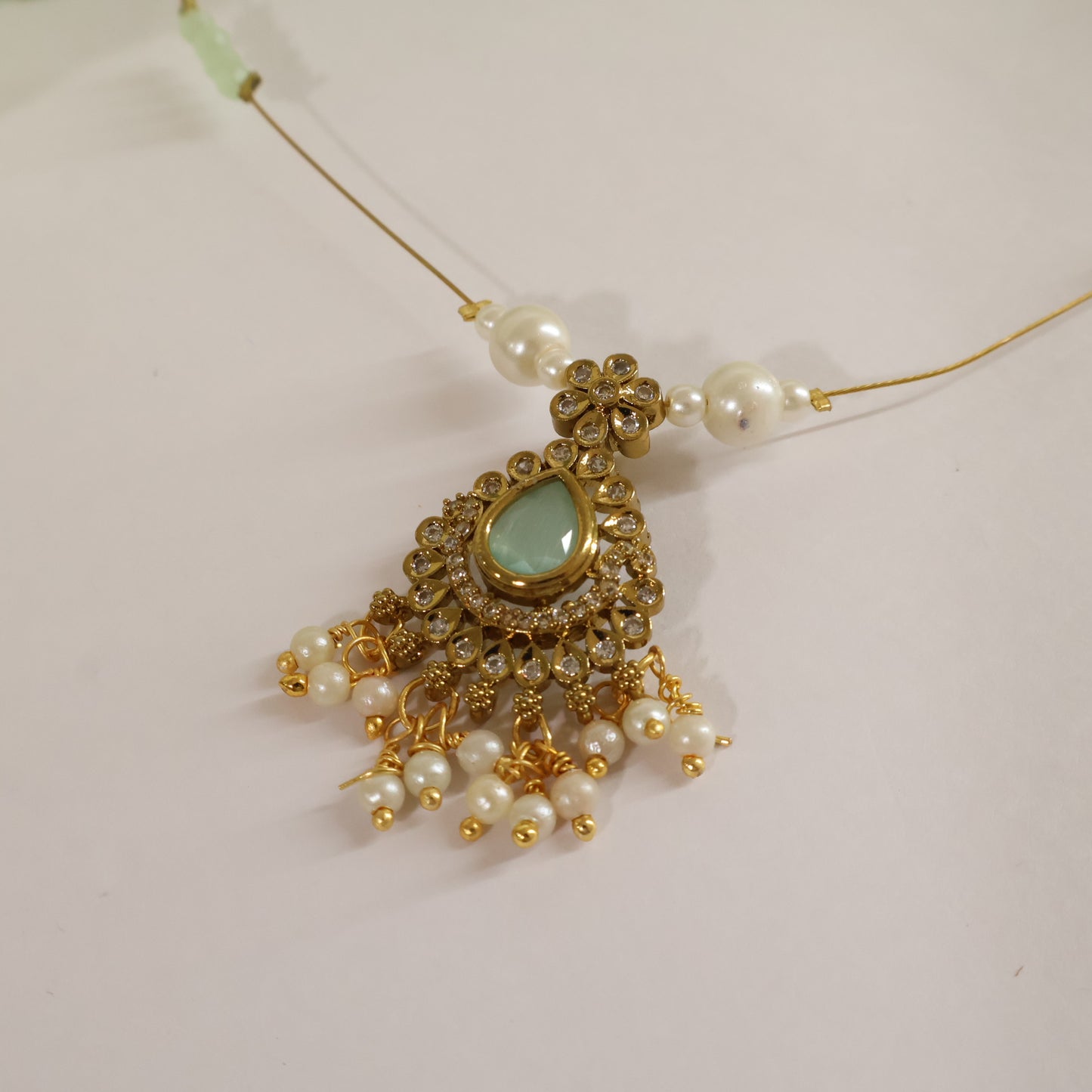 Mint Stone Invisible Mala