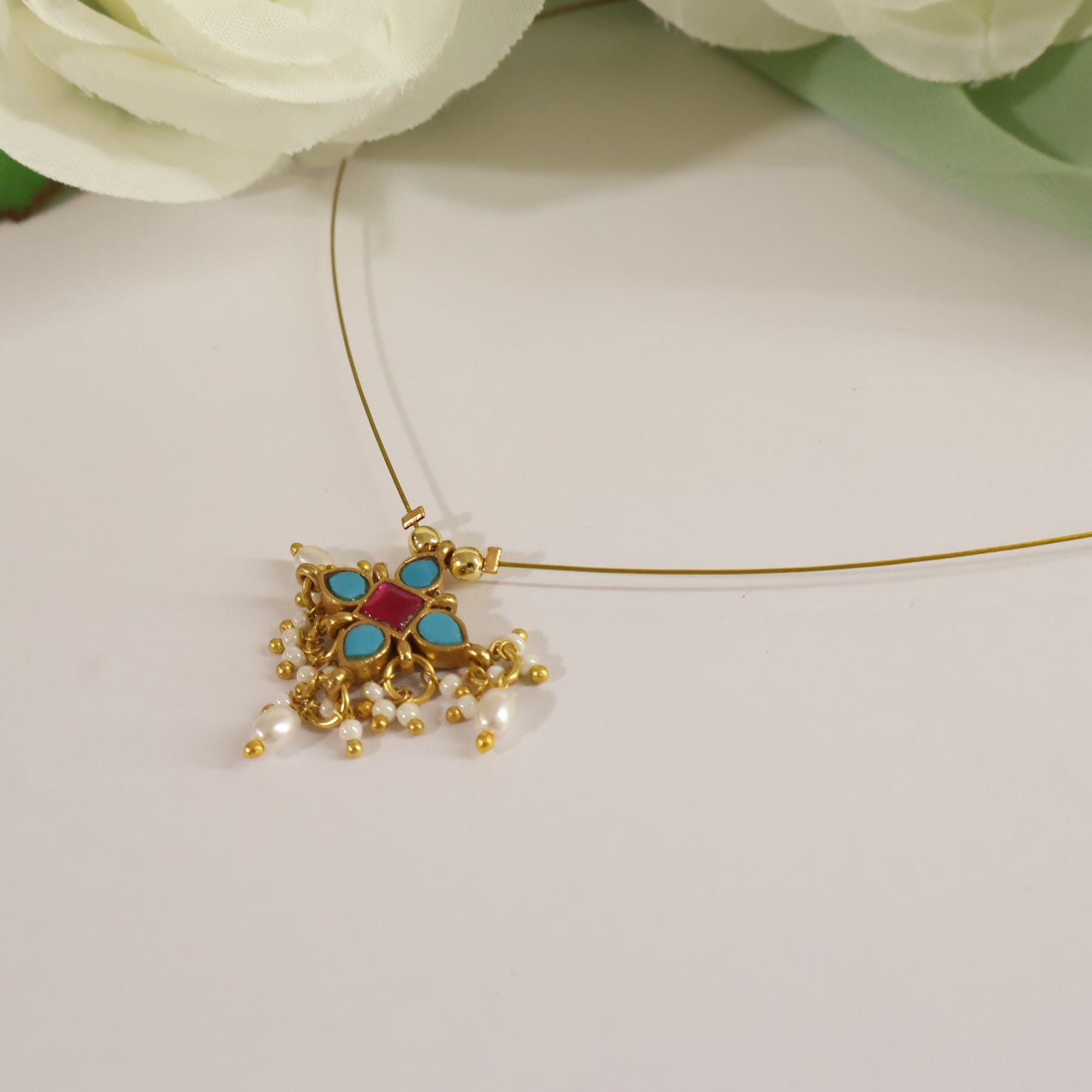 Turquoise Invisible Mala