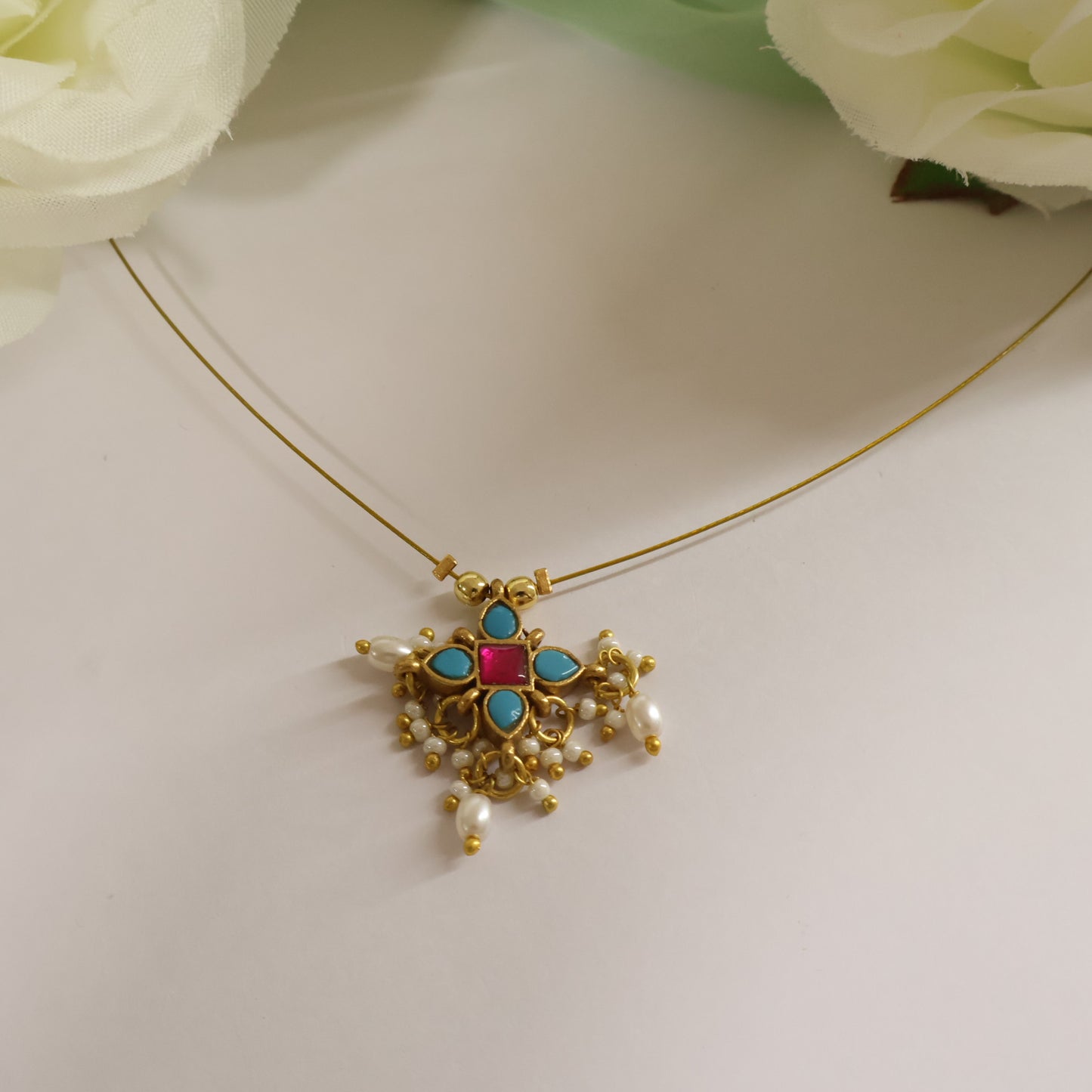Turquoise Invisible Mala