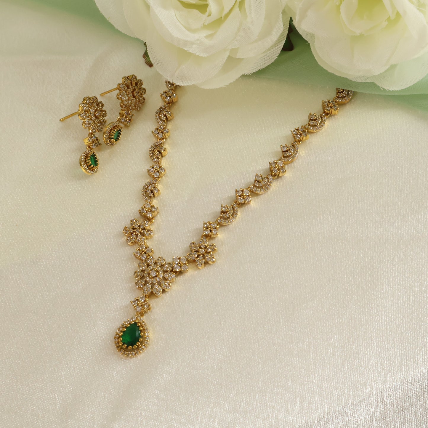 Floral Emerald Set