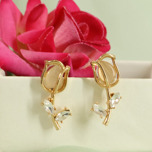 Opal Tulip Studs