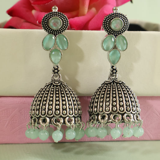 Aquamarine Jhumkas