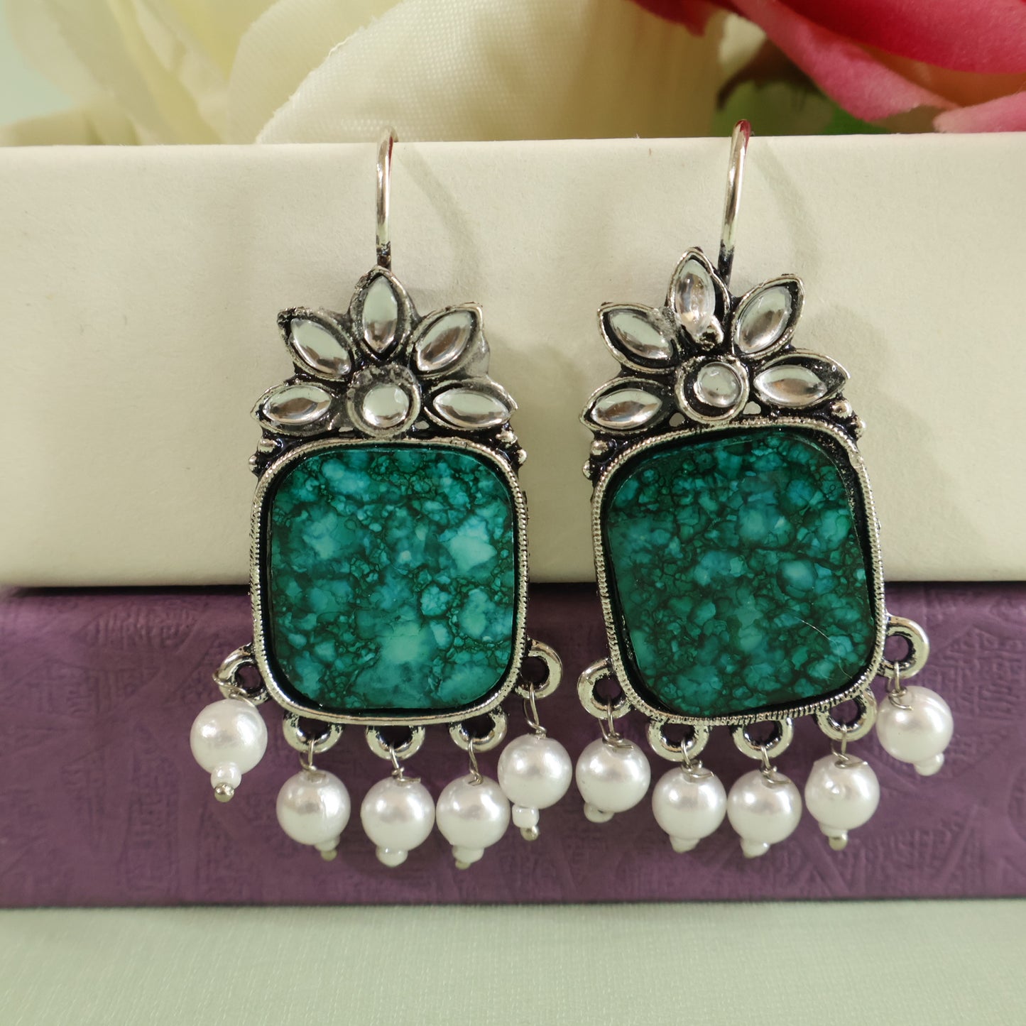 Turquoise Pearl Drops
