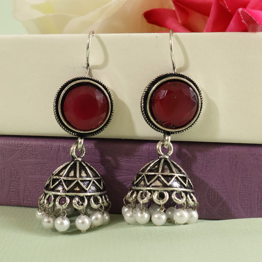 Garnet Jhumkas