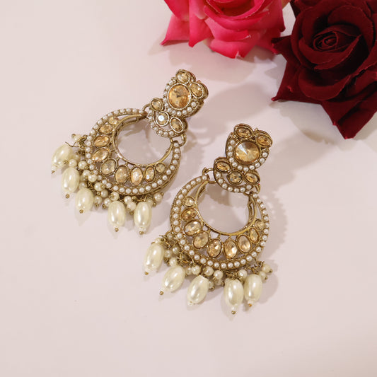 Golden Pearl Chandbalis