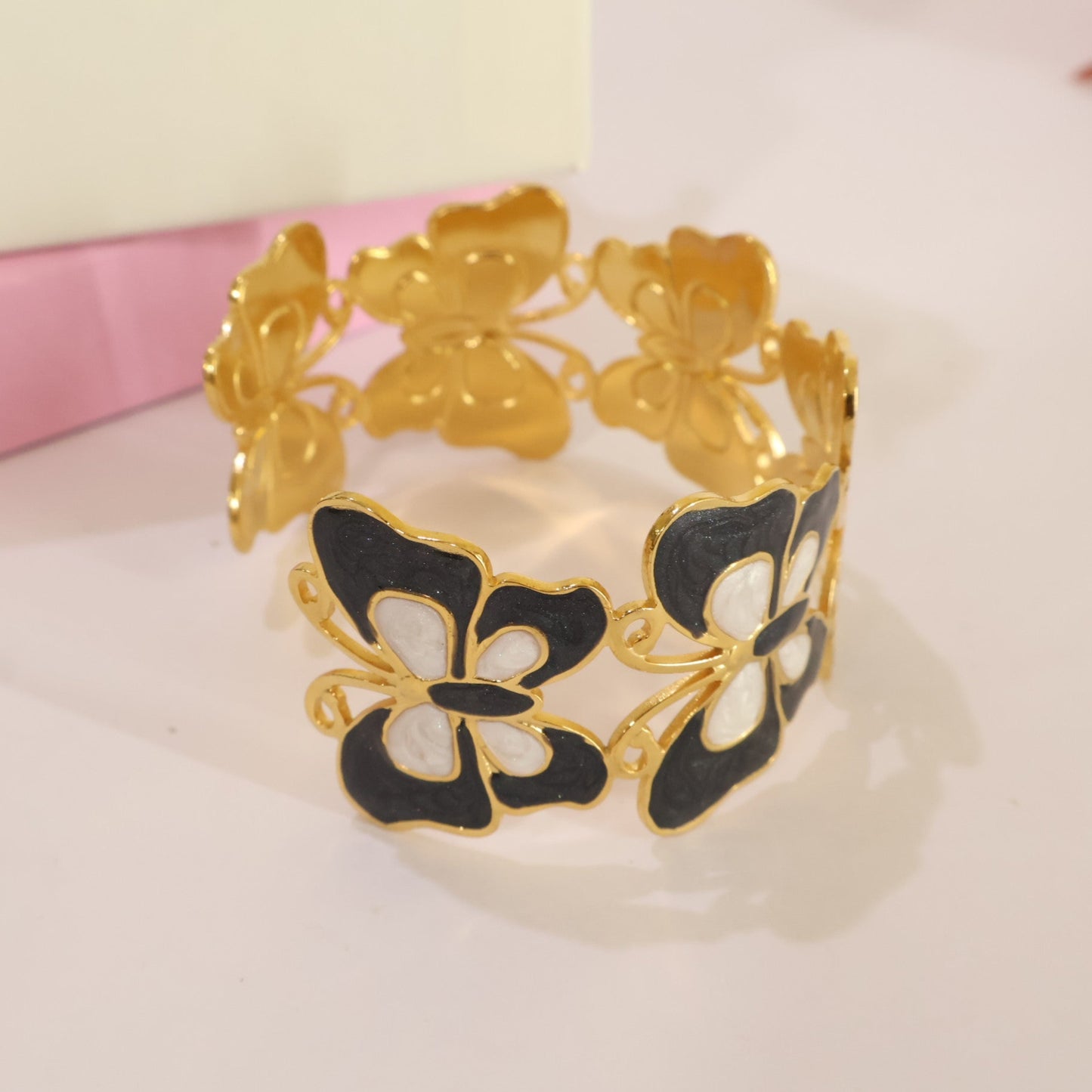 Enamel Butterfly Bangle