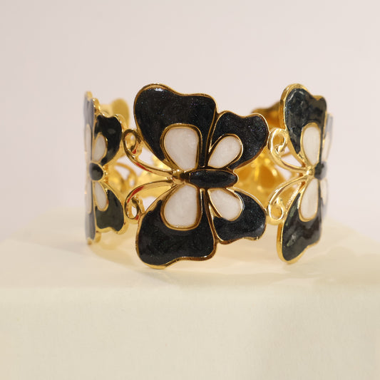 Enamel Butterfly Bangle